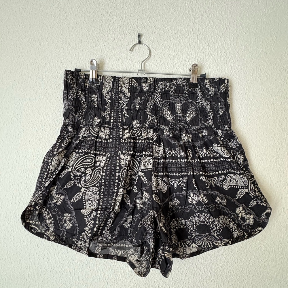 FP Movement Black Paisley Shorts